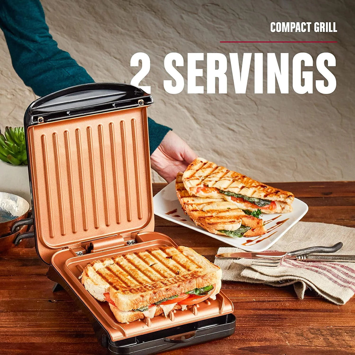 Black Electric Indoor Grill and Panini Press K232418