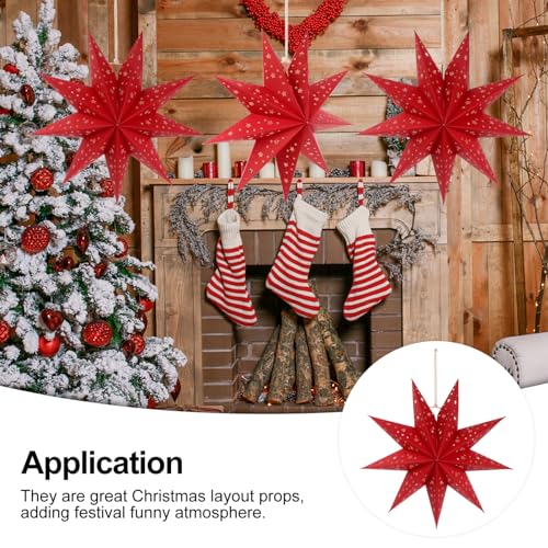 3Pcs Paper Star Lantern Lampshade Hanging Decorations L608