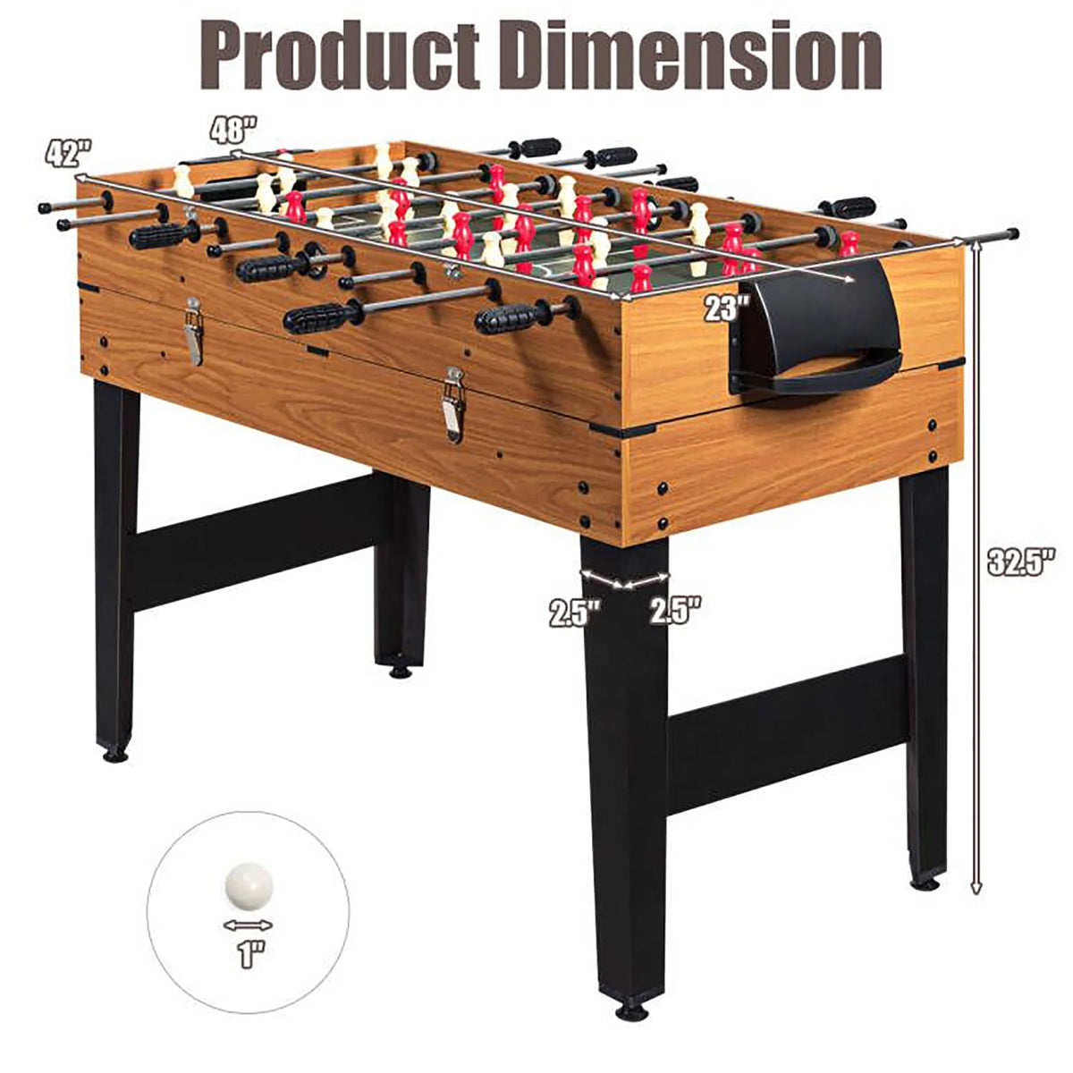 48'' 3-In-1 Multi Combo Game Table L755404