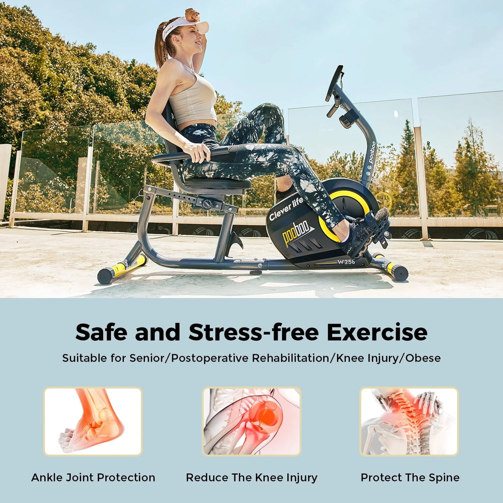 Recumbent Stationary Bike with Magnetic Resistance Y4580