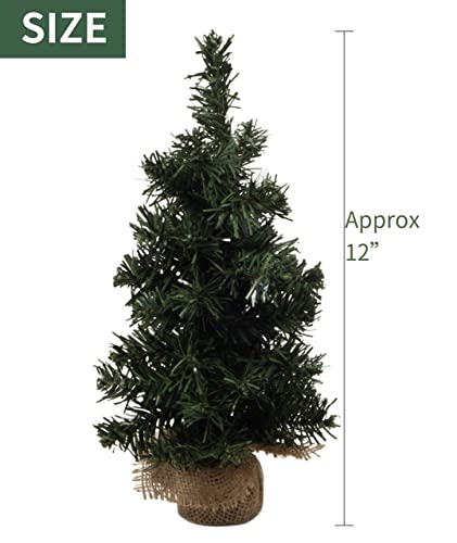 2 Pack Mini Artificial Pine Christmas Tree Table Top Decorations K95103