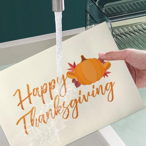 Orange Faux Leather 12 X 18 Inchs 6-Pack Placemats Q605