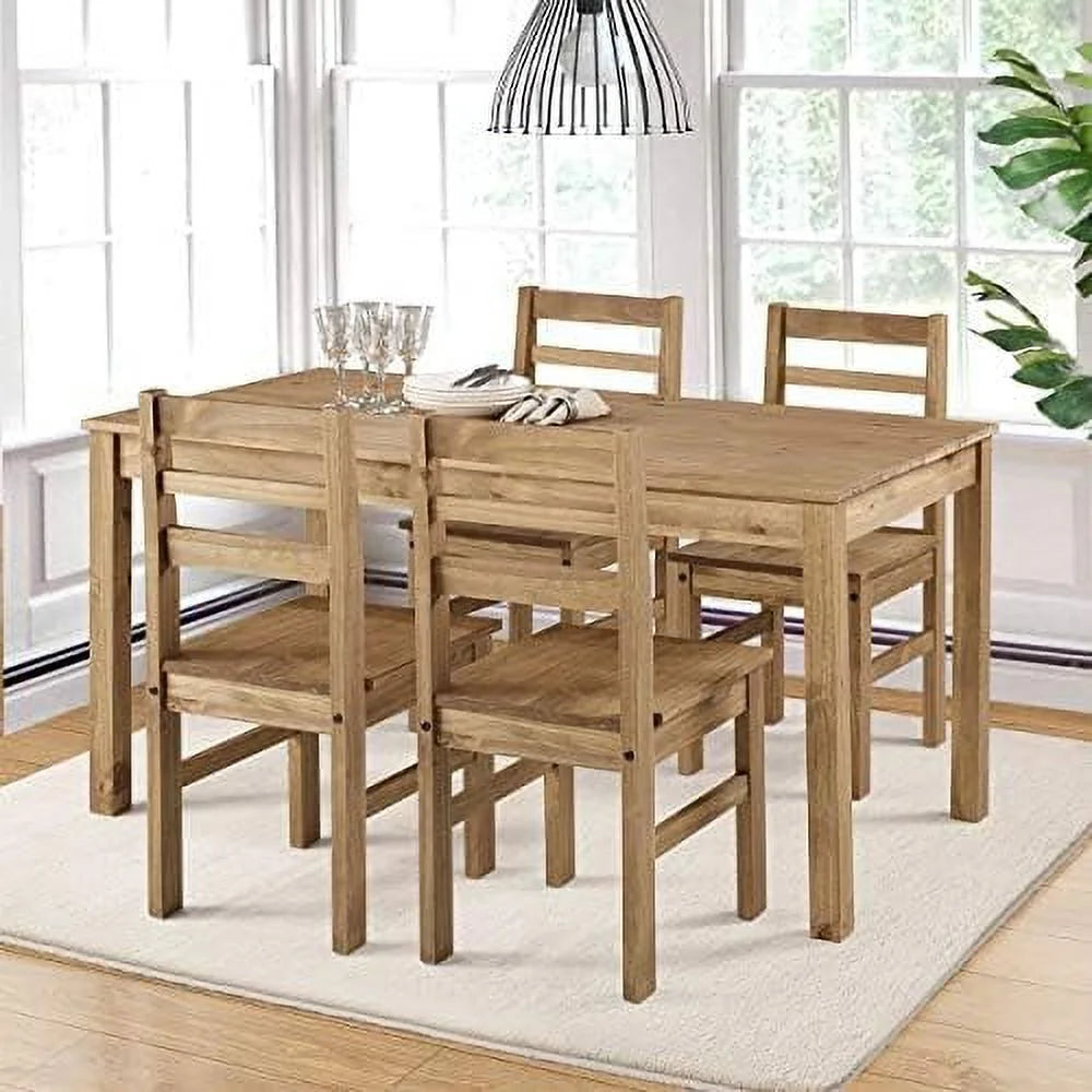 Solid Wood Dining Chair Set of 2 Ladder Back L650876