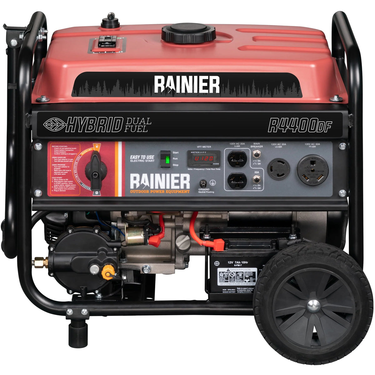 4400 Watt Dual Fuel Portable Generator with Electric Start S810