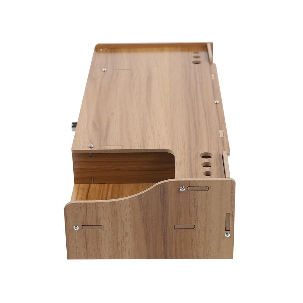 Cherry Wood Color Computer Monitor Riser Stand with Drawer A3318