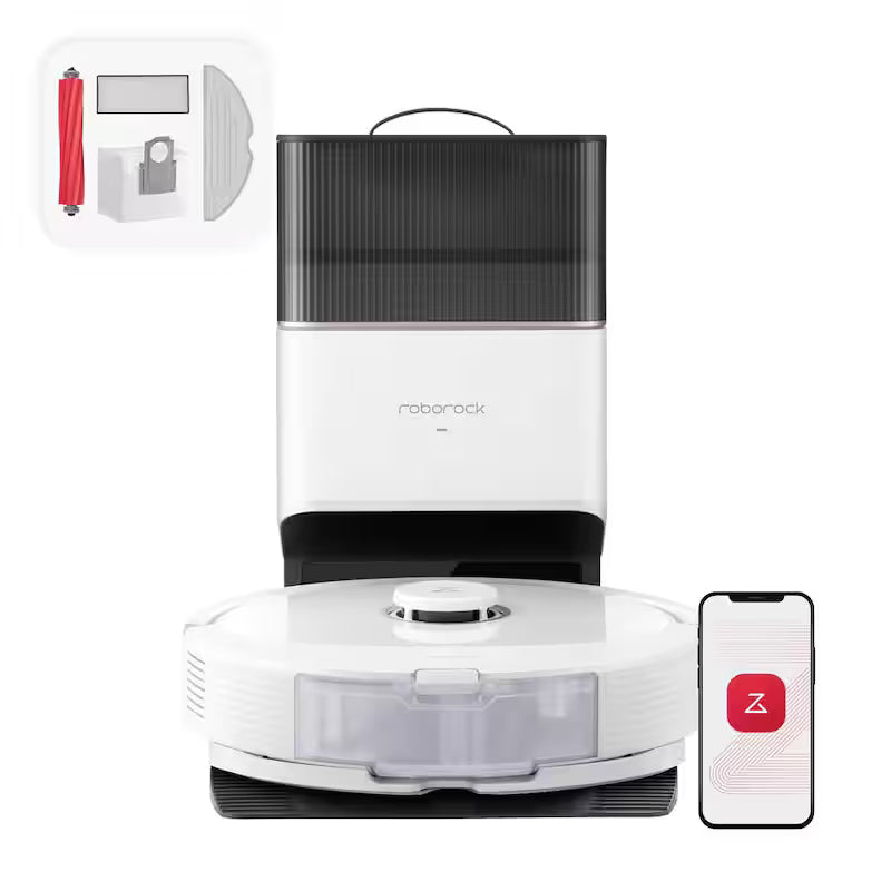 White Robotic Vacuum and Mop Z195