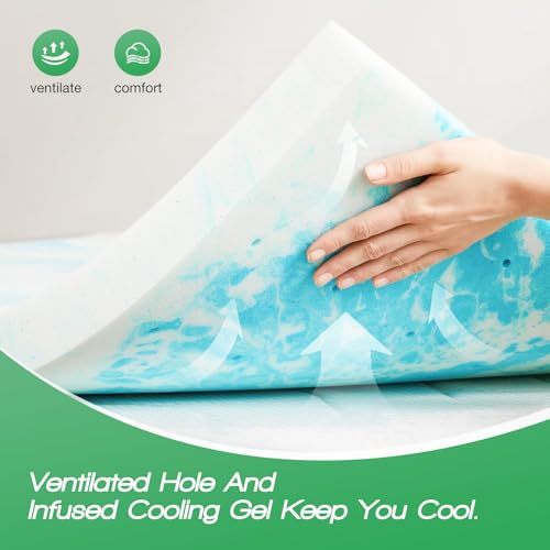 3 Inch Gel Infused Memory Foam Mattress Topper Full F8443