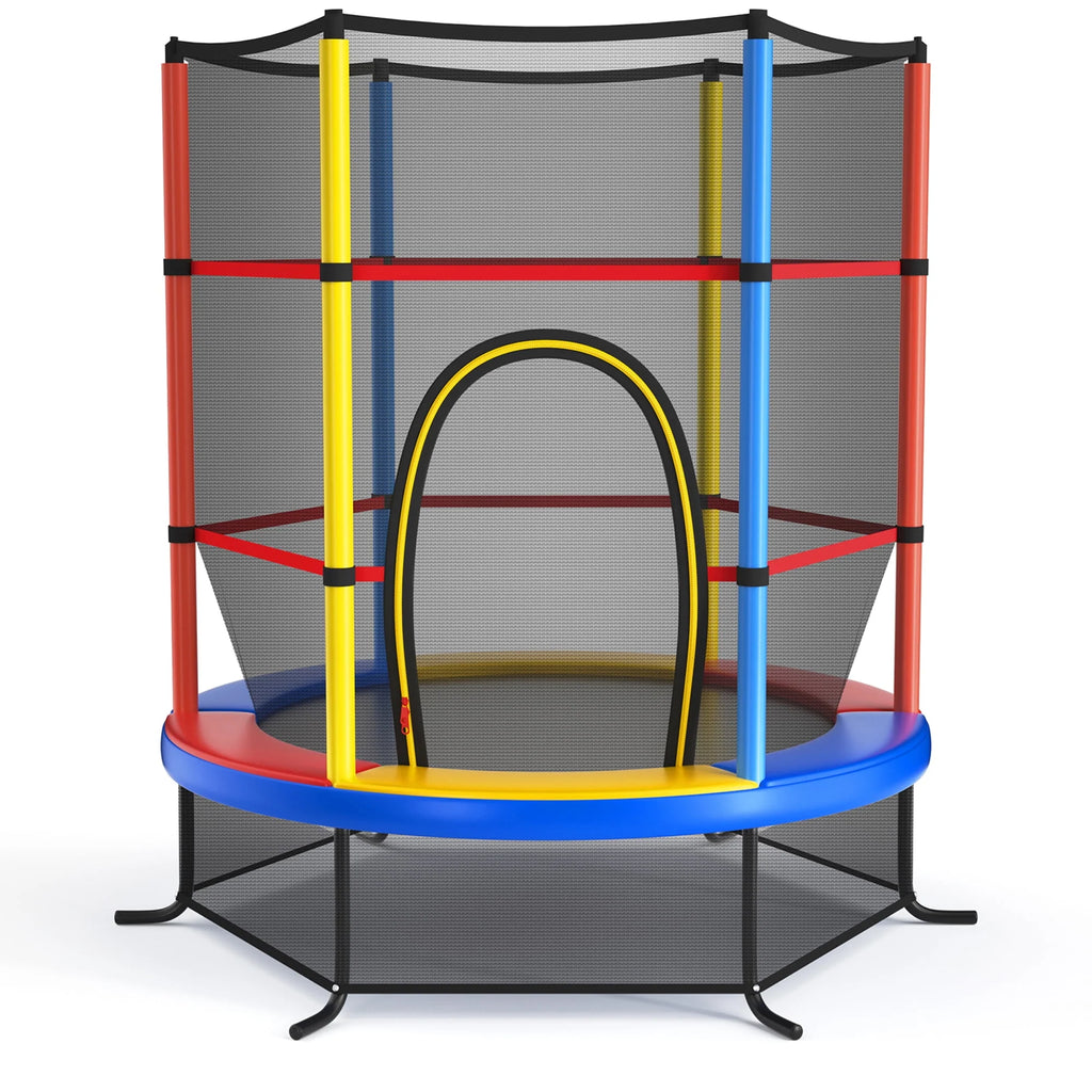 55'' Recreational Trampoline with Enclosure Net O4426