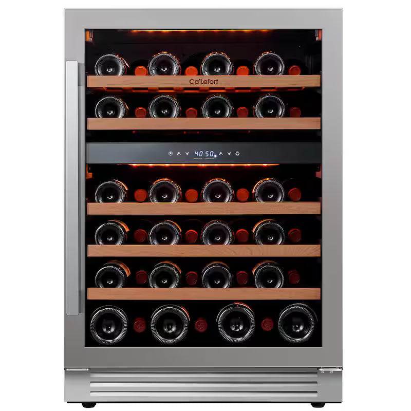 Built-In 46-Bottles Dual Zone Stainless Steel Wine Cooler J41232