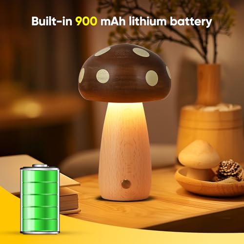 Portable Cordless Rechargeable LED Mushroom Lamp Y42629