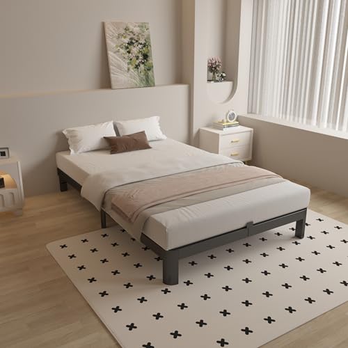 Black 16 Inch Metal Platform Full Size Bed Frame U366