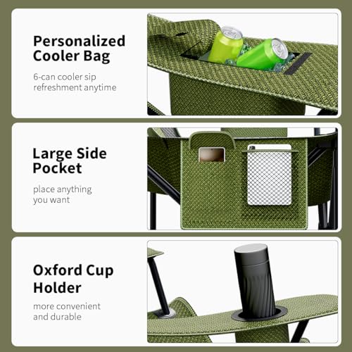Heavy Duty Folding Chair 500LB Capacity with Cup Holder S795