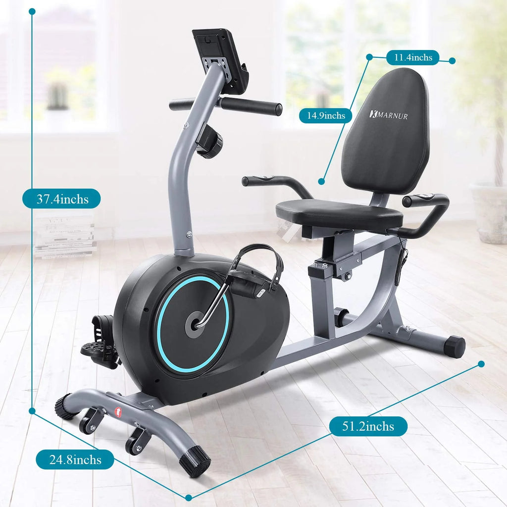 Recumbent Exercise Bike with 8 Levels Adjustable Resistance Y937107