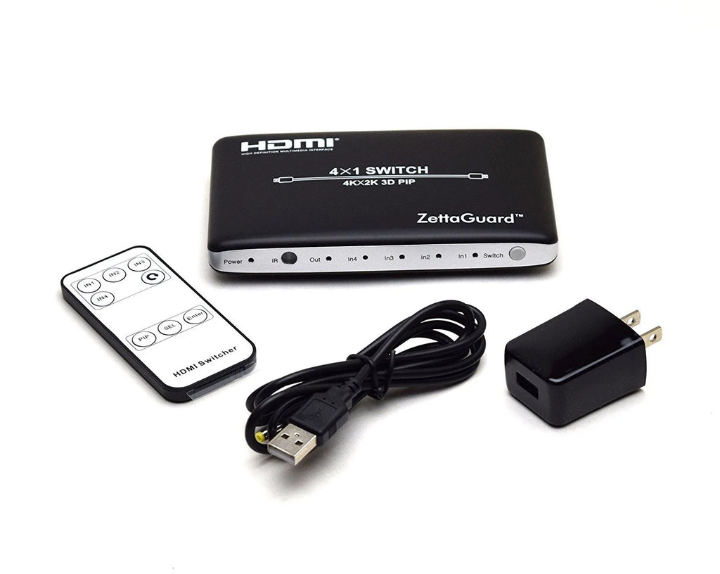 4 Port 4K HDMI Switch with PIP and IR Remote Control O382639