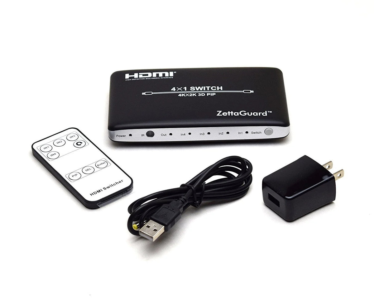 4 Port 4K HDMI Switch with PIP and IR Remote Control O382639