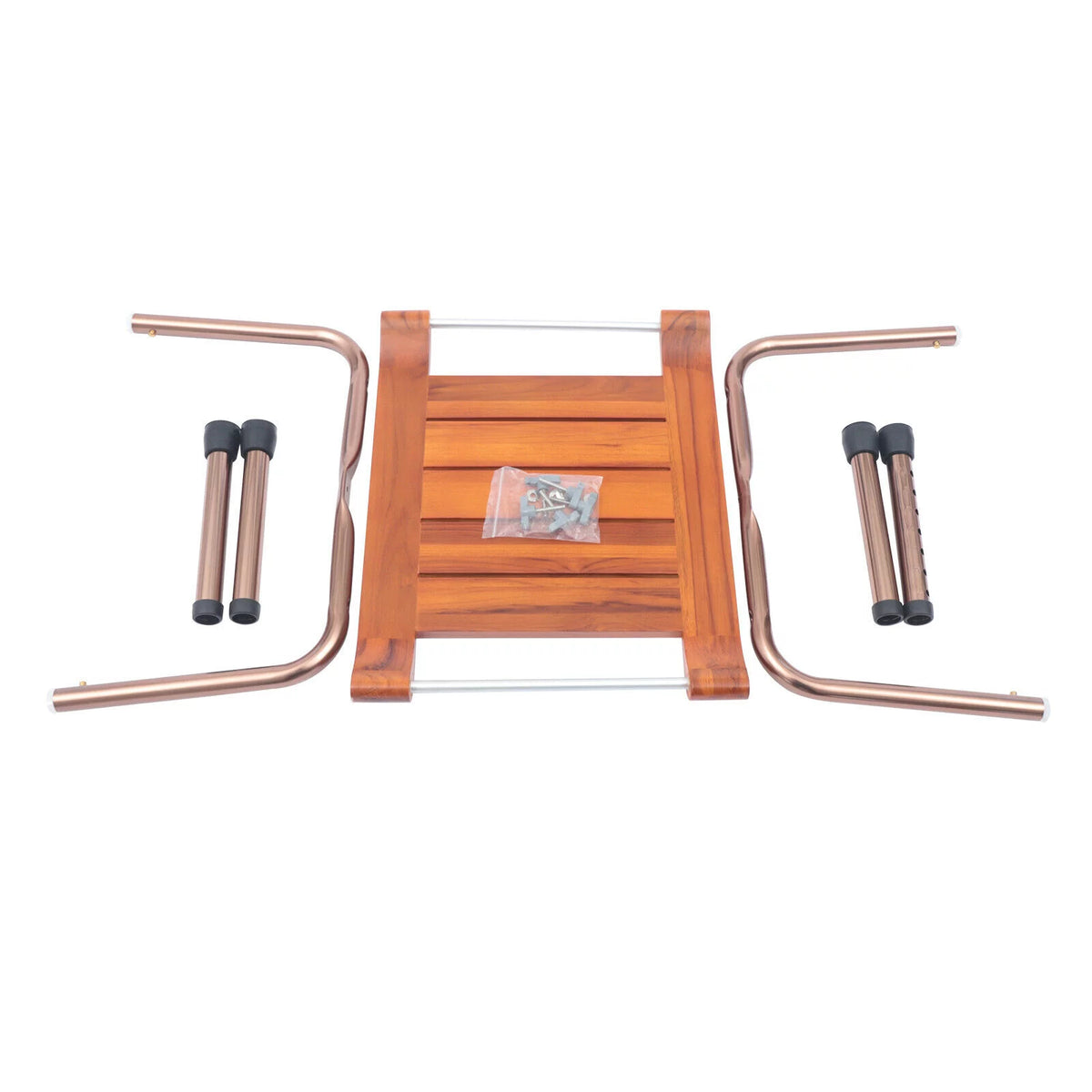 Teak Shower Stool Non-Slip Adjustable U707