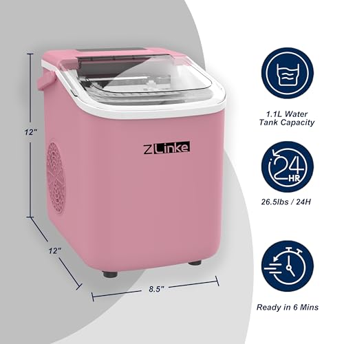 Portable Countertop Ice Maker with Self-Cleaning, Ice Scoop, and Basket L20848