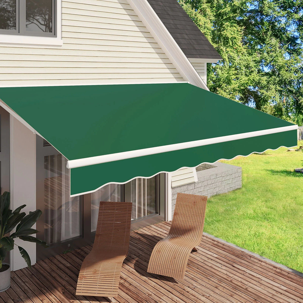 13' x 8' Retractable Patio Awning P9702