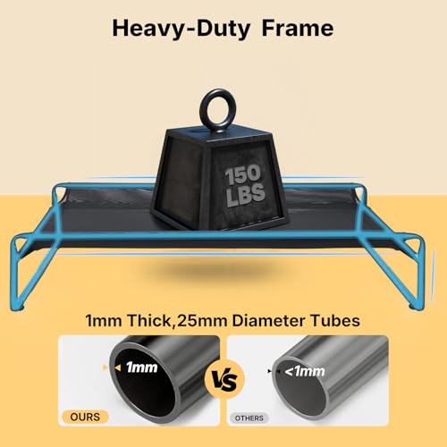 Elevated Cooling Dog Bed with Washable Mesh, Large, Black B49847