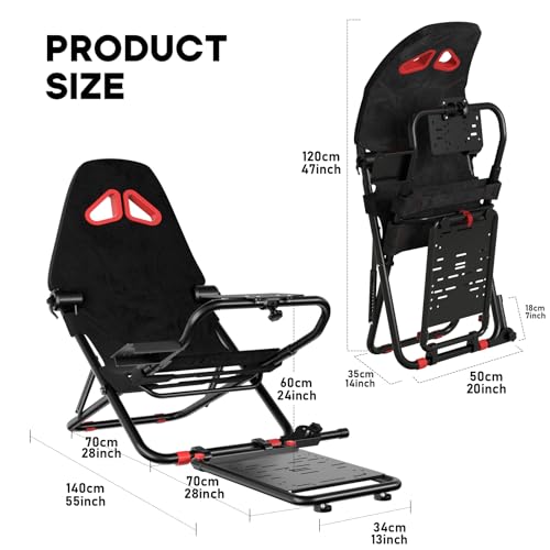 Foldable Racing Simulator Cockpit with Seat U8419