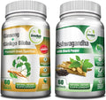 Organic Ashwagandha Capsules with Black Pepper and Ginseng Ginkgo Biloba Tablets L9033