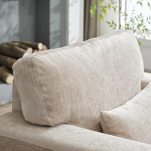 Oversized Green Chenille Armchair with Metal Legs M418429