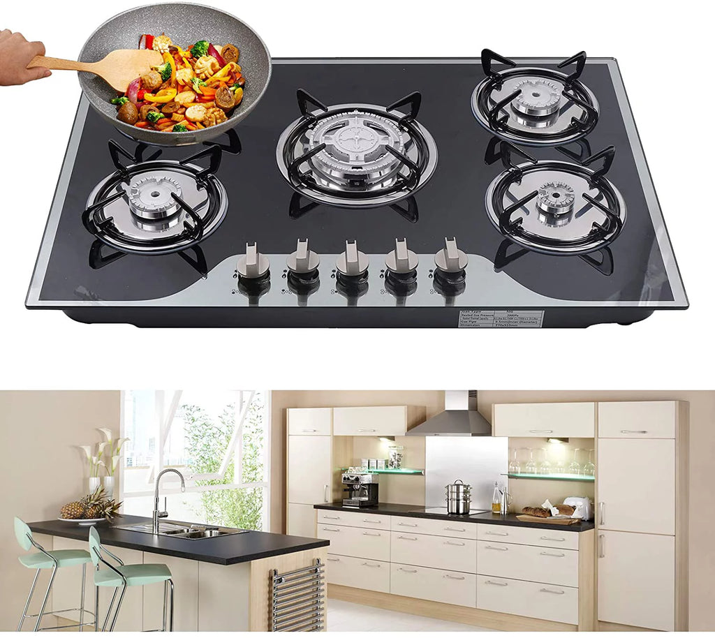 5 Burner Tempered Glass Gas Cooktop T81865