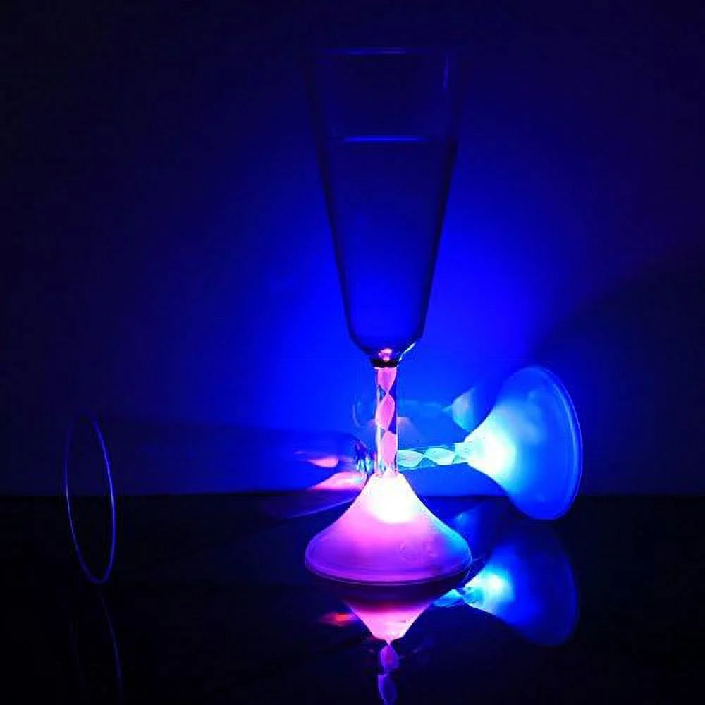 6 Oz LED Light Up Champagne Flutes Set Of 6 E441