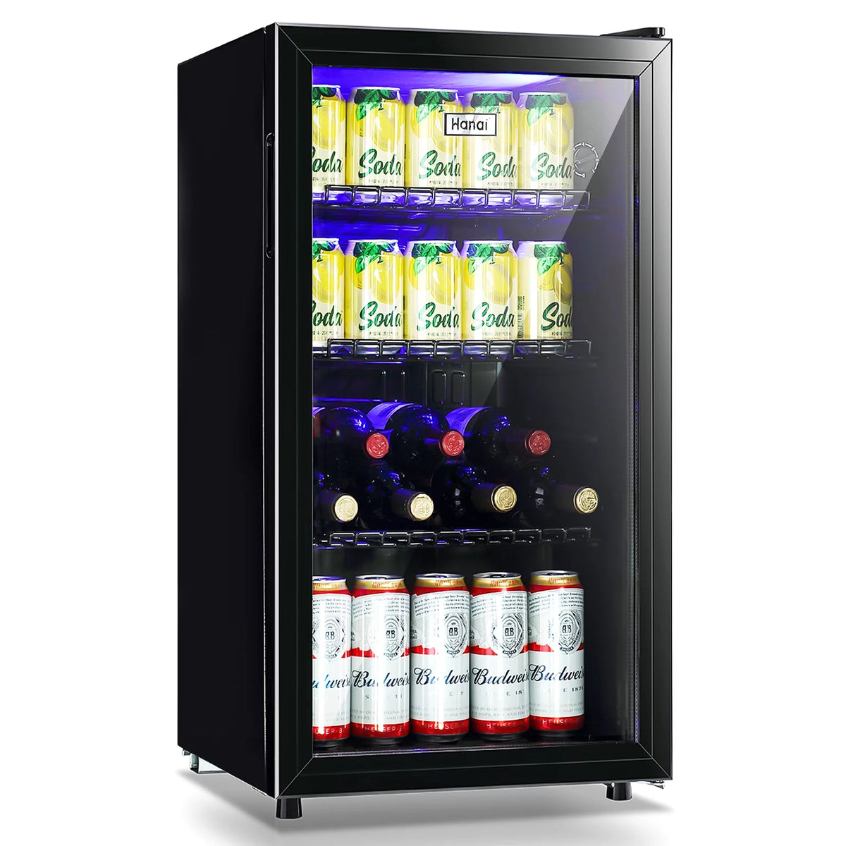 Wine Cooler and Beverage Refrigerator with Glass Door U67518