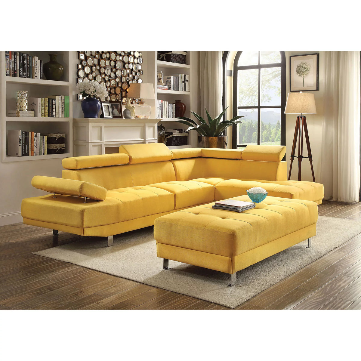 Yellow L Shape Sectional Sofa O3466