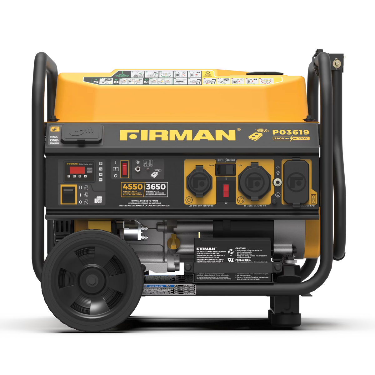 4550/3650 Watt Gas Portable Generator with Wheel Kit Q666