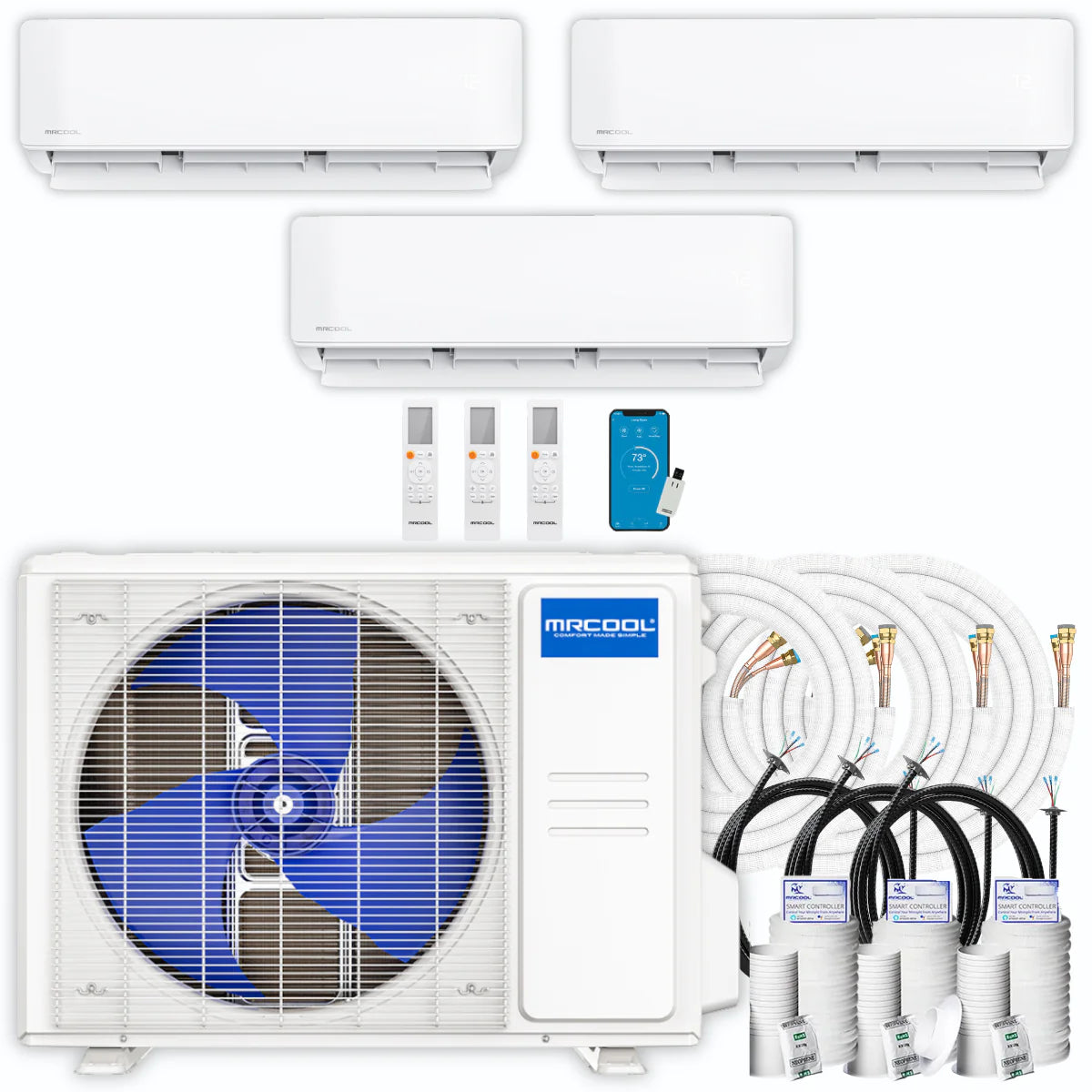27,000 BTU 3 Zone Ductless Air Conditioner and Heat Pump F9530