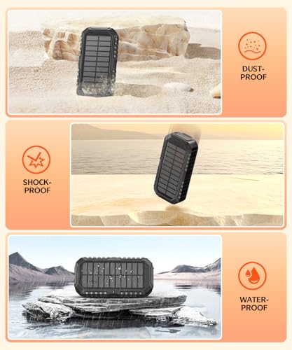40000mAh Solar Power Bank with 4 Cables and Hand Crank R790258