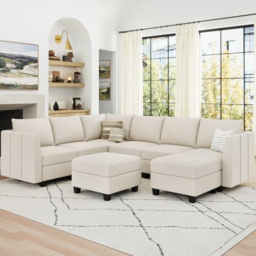 Large Modular Velvet Sectional Sofa with Storage, 9 Seats, Black N668