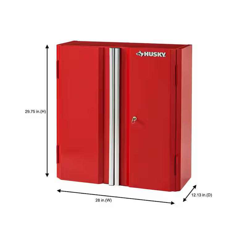 24-Gauge Steel Wall Mounted Garage Cabinet in Red F296