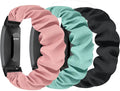 Black Pink Green Nylon Braided Scrunchie Wristband D551111