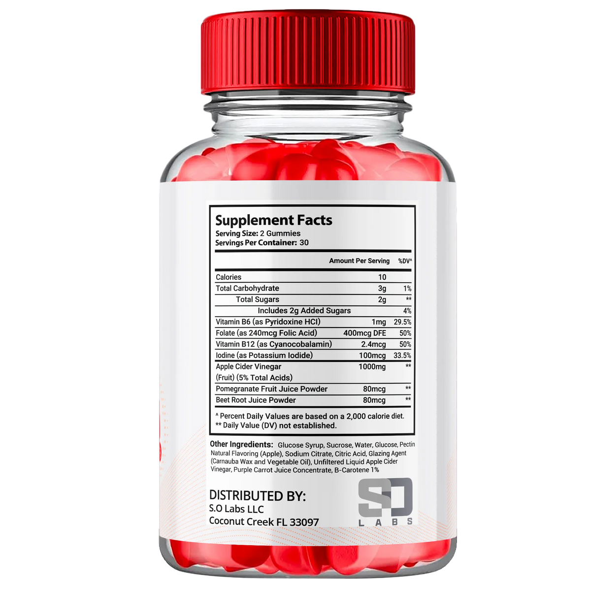 Apple Cider Vinegar Dietary Supplement Gummies 300 Gummies I831859
