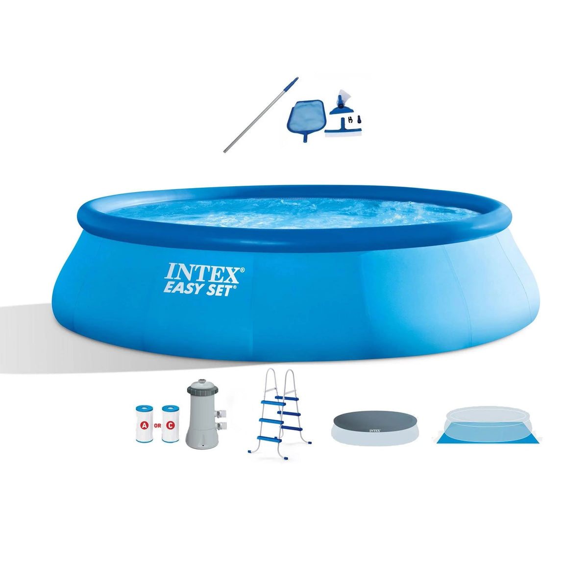 15' x 42 Inflatable Swimming Pool and Maintenance Kit Z908444