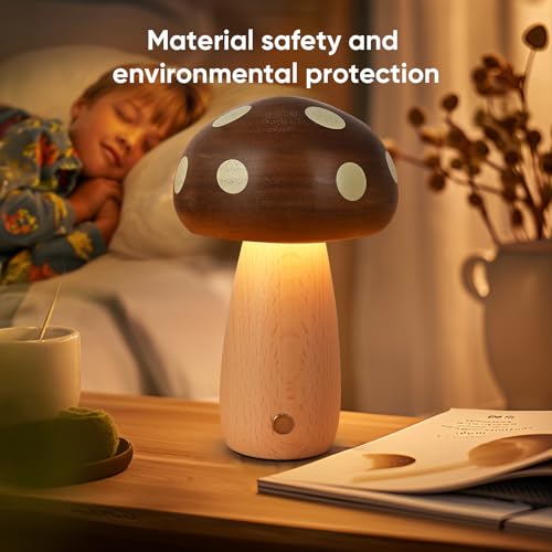 Portable Cordless Rechargeable LED Mushroom Lamp Y42629