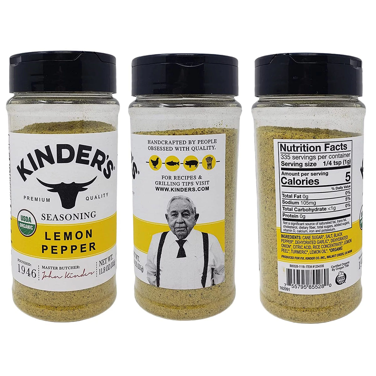 Organic Seasoning & Rub 3-Variety Pack with Mini Stainless Steel Whisk 4-Piece Set W184060