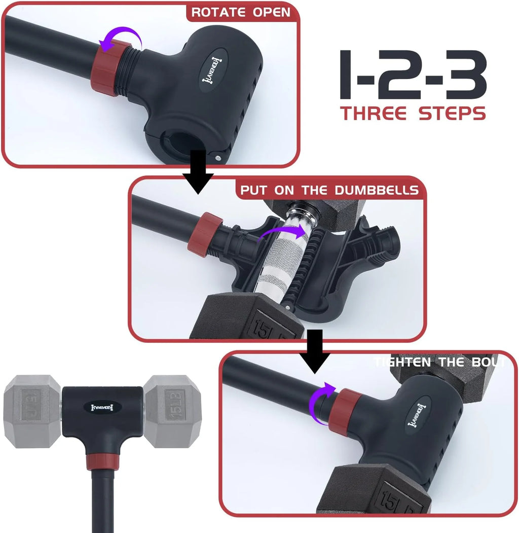Adjustable Dumbbell Barbell Converter P898