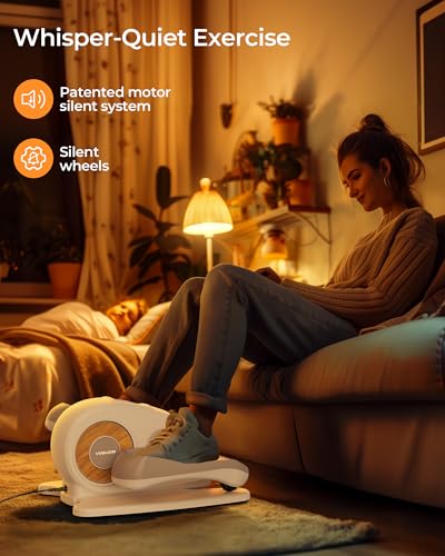 Under Desk Elliptical Electric Leg Exerciser with Remote Control R854