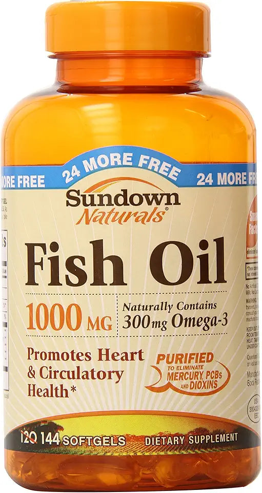 1000 mg Fish Oil 144 Softgels Pack of 2 P8288