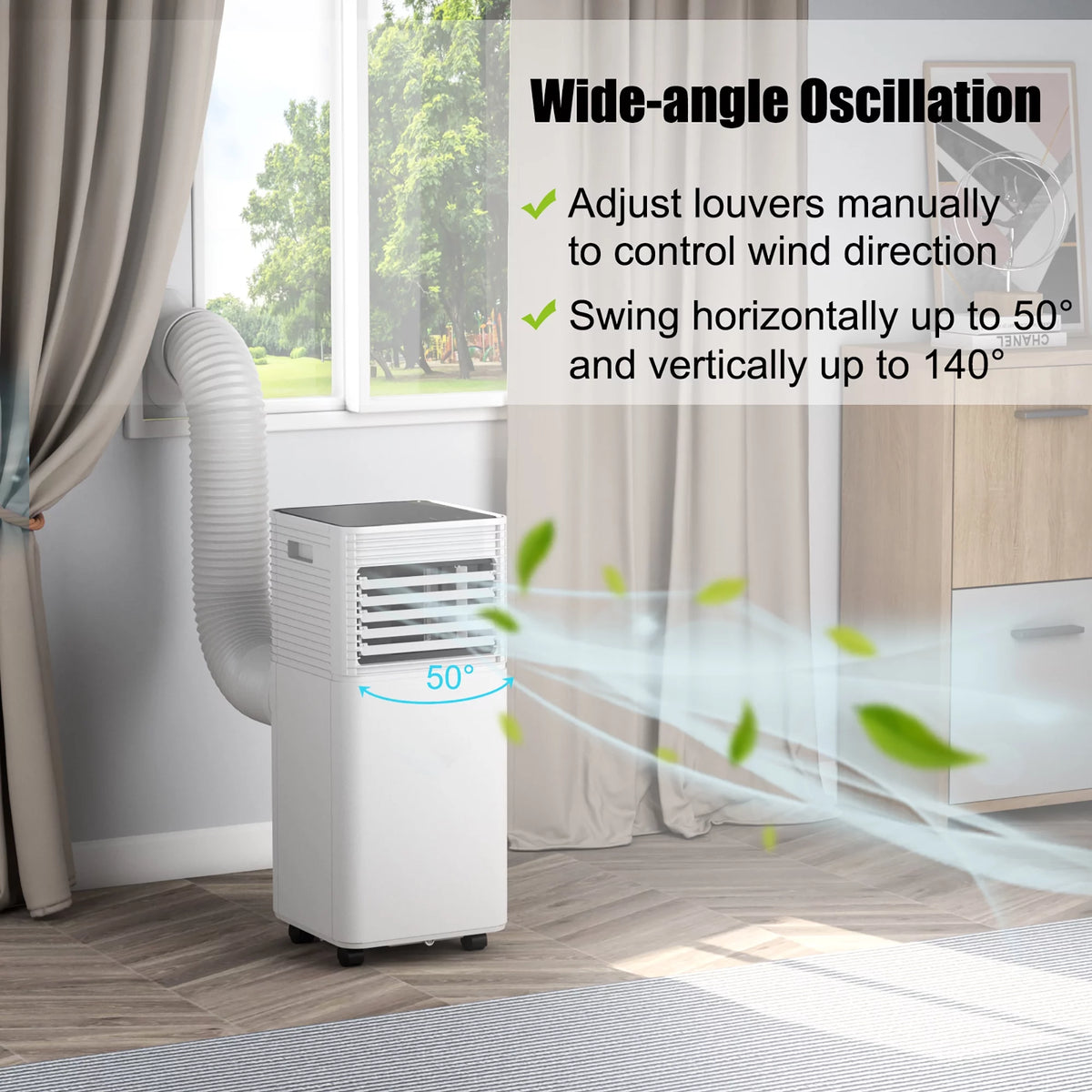 5000 BTU Portable Air Conditioner 3-in-1 Black F108512