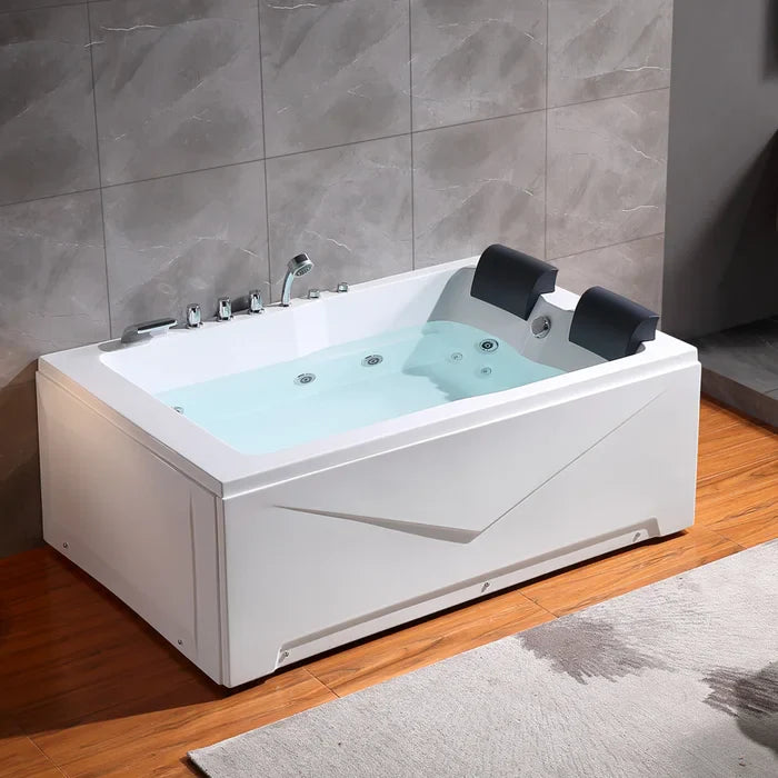 71 Alcove Whirlpool Bathtub with Faucet P7358
