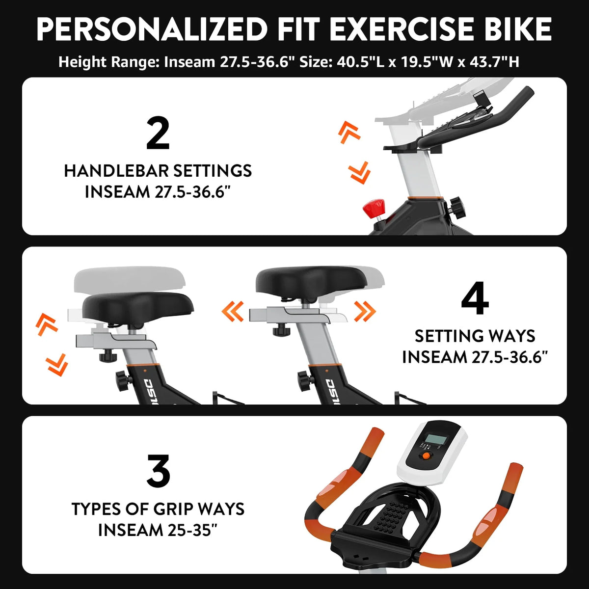 Indoor Cycling Bike Stationary Magnetic Resistance 350lb Flywheel 35lbs S7125