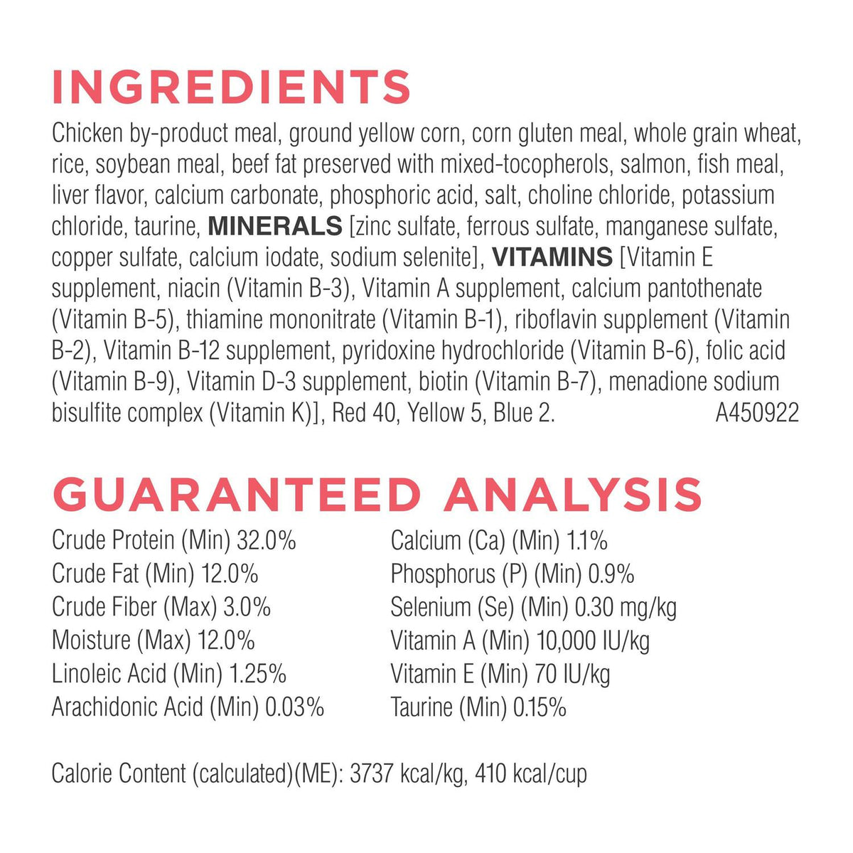 Salmon High Protein Dry Cat Food Q271