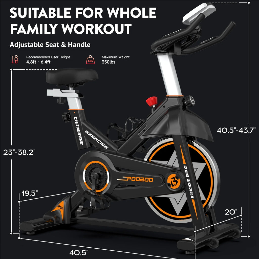Indoor Cycling Bike Stationary Magnetic Resistance 350lb Flywheel 35lbs S7125