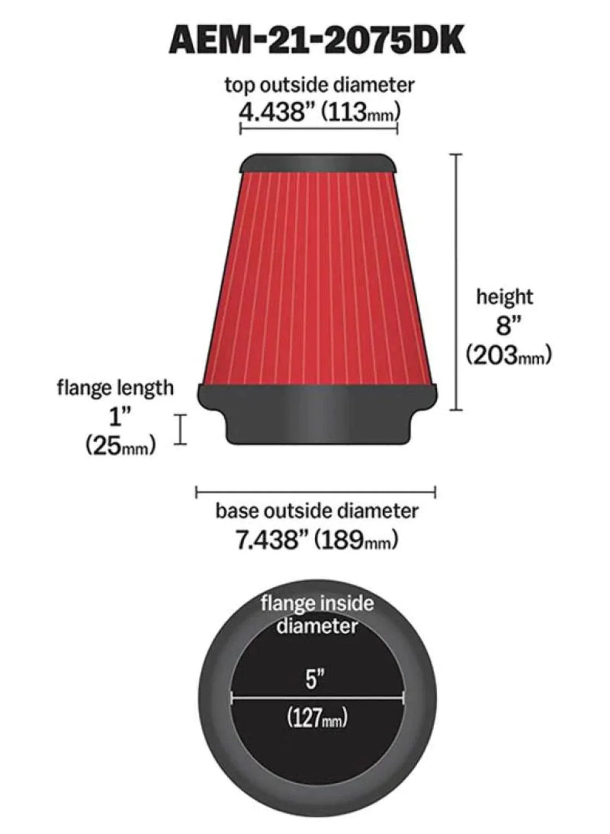 Universal DryFlow Clamp-On Air Filter V8010